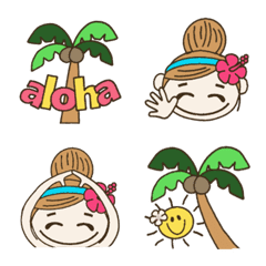Hawaiian girl ocyame Emoji1