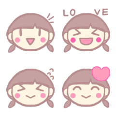 Pigtails girl emoji