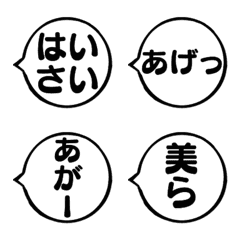 使いやすい沖縄方言　絵文字(吹き出しVer)