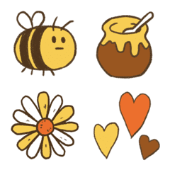 꿀벌 사색 이모티콘