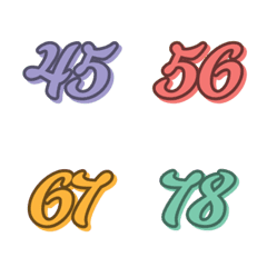 Colorful numeral tags 12 [41-80]