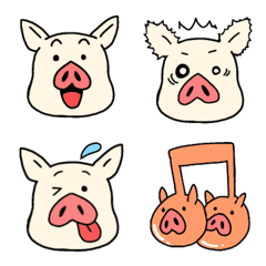 Cute pig daily life emoji