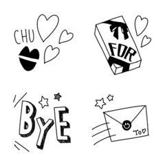 Monochrome emoji for everyday use 1.