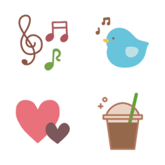 Colorful cute simple emoji 2