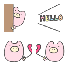 Pastel little pig emoji