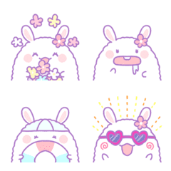 Very cute and fluffy angora rabbit emoji