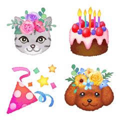 Watercolor Emoji - Celebration (ENG)