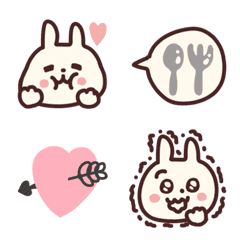 Ivory color rabbit's Emoji 3