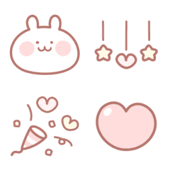 Simple Kawaii Usagi Pastel Color Emoji