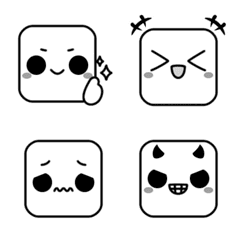The simple square face Emoji