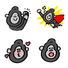 Friendly Gorilla Emoji. 