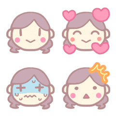 Loose fluffy perm girl emoji