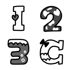 Emi's Simple emoji 005 Number,Alphabet
