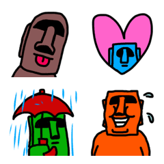 Mo Mo Moai Emoji