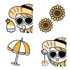 Adult girly fashionable emoji [Straw]