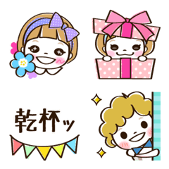 Osyama Girl&Kurukuru Boy * HAPPY Emoji