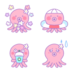 Dreamy and fancy octopus emoji