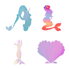 mermaid alphanumeric emoji(gradation)