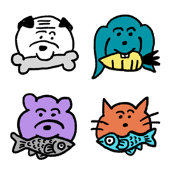 Funny pug and friends Emoji 2