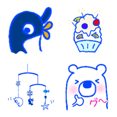 White bear & penguin emoji