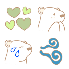 White cute white bear vol.3 emoji 