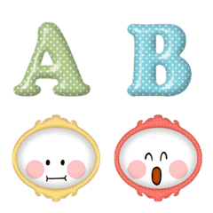 Cute Font Balllon and emoji