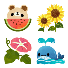 Summer cute bear emoji