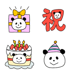 อิโมจิไลน์ panda colorful Emoji