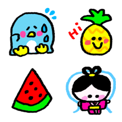 Kawaii Emoji >> Summer