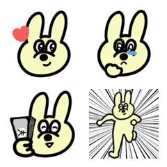 Cheerful rabbit emoji