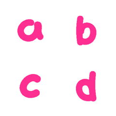 Pink english letter lowercase