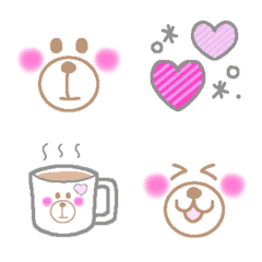 Fluffy&Cute bear emoji