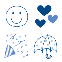 simple  blue Emoji