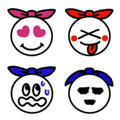 Ribbon girl Emoji (faces)