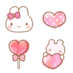 Cute girly Emoji [PINK] – LINE Emoji | LINE STORE