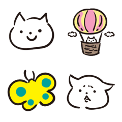 White cat daily fun emoji
