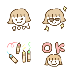 little girl emojis