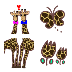 cawaii giraffe pattern emoji
