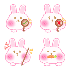 Cutie emoji : Chubby rabbit funny