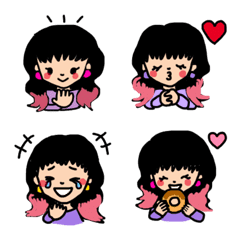  Emoji of cute girl "Jamo"