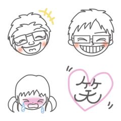 Simple Emoji of family .