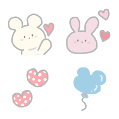Cute animals pastel emoji