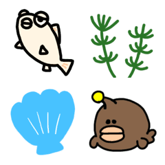 Emoji of reptiles and aquatic