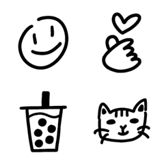 Hand-drawing Emojis in Black