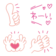 Hand sign and speech bubble