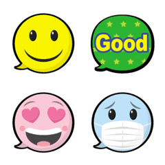 smile & pop speech bubbles emoji