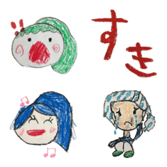 子供の書いたユニークな絵文字（タグ付き）