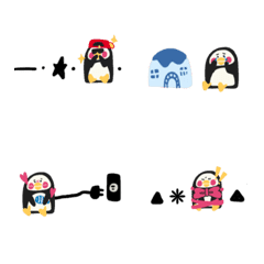 黑色簡約裝飾分隔線14-企鵝篇