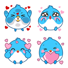 Cute blue bird ver.2_emoji