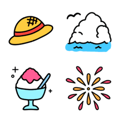 Simple emoji that can be used in summer